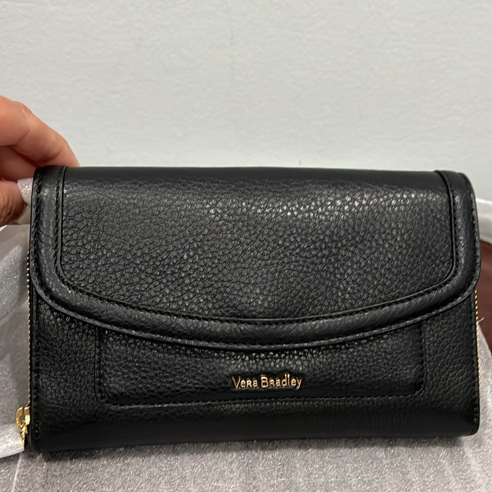 Vera Bradley Ultimate Crossbody, Black Genuine Leather - Picture 3 of 16